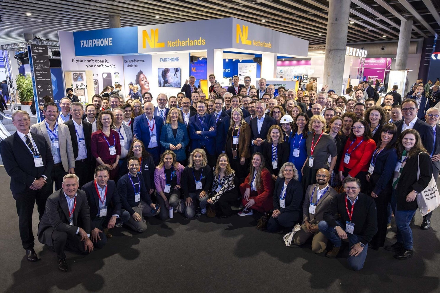 Remko Schats with the official Dutch delegation at the Netherlands Pavilion, MWC Barcelona 2024