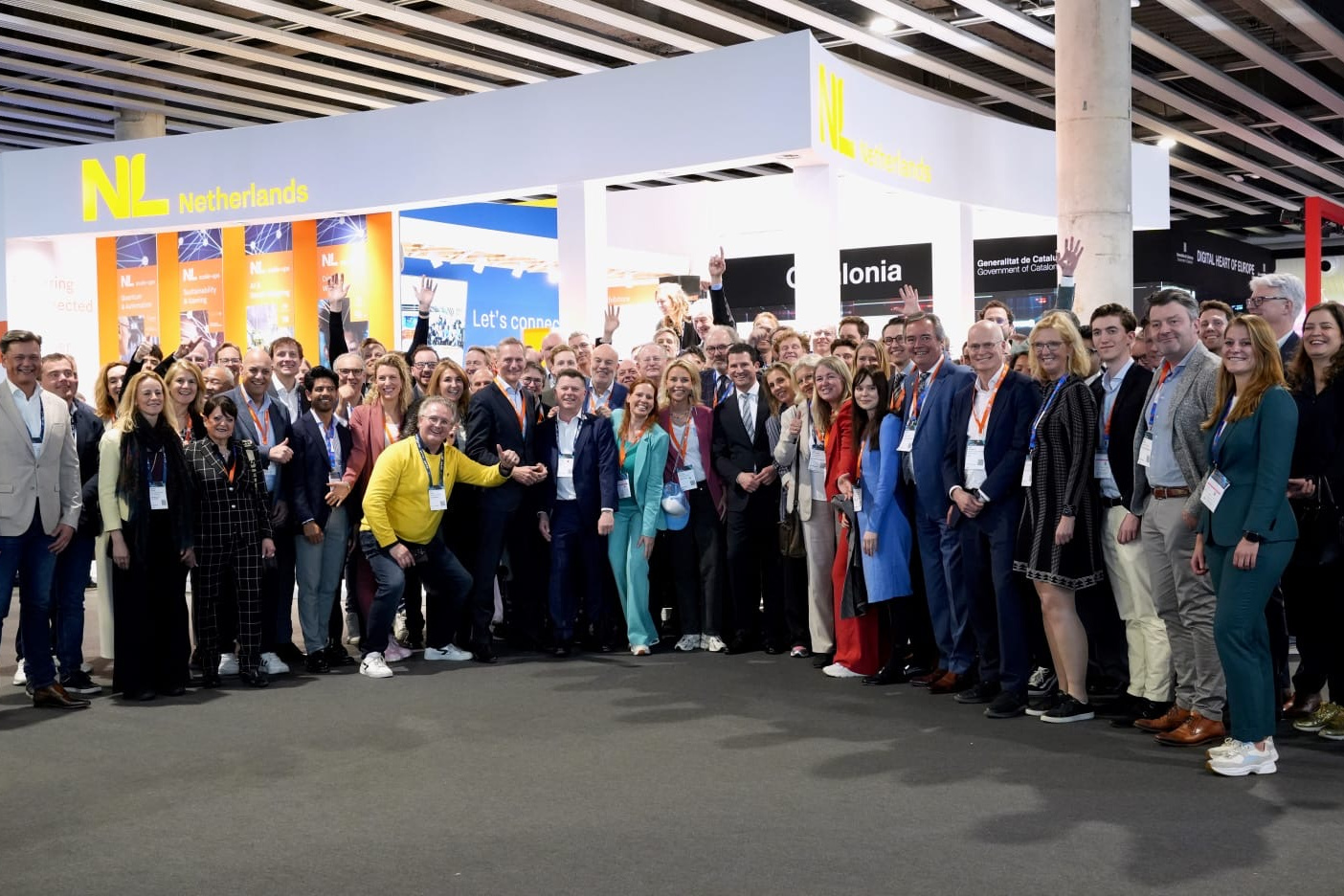 Remko Schats with the official Dutch delegation at the Netherlands Pavilion, MWC Barcelona 2025